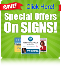 Special Offers on Real Estate Signs